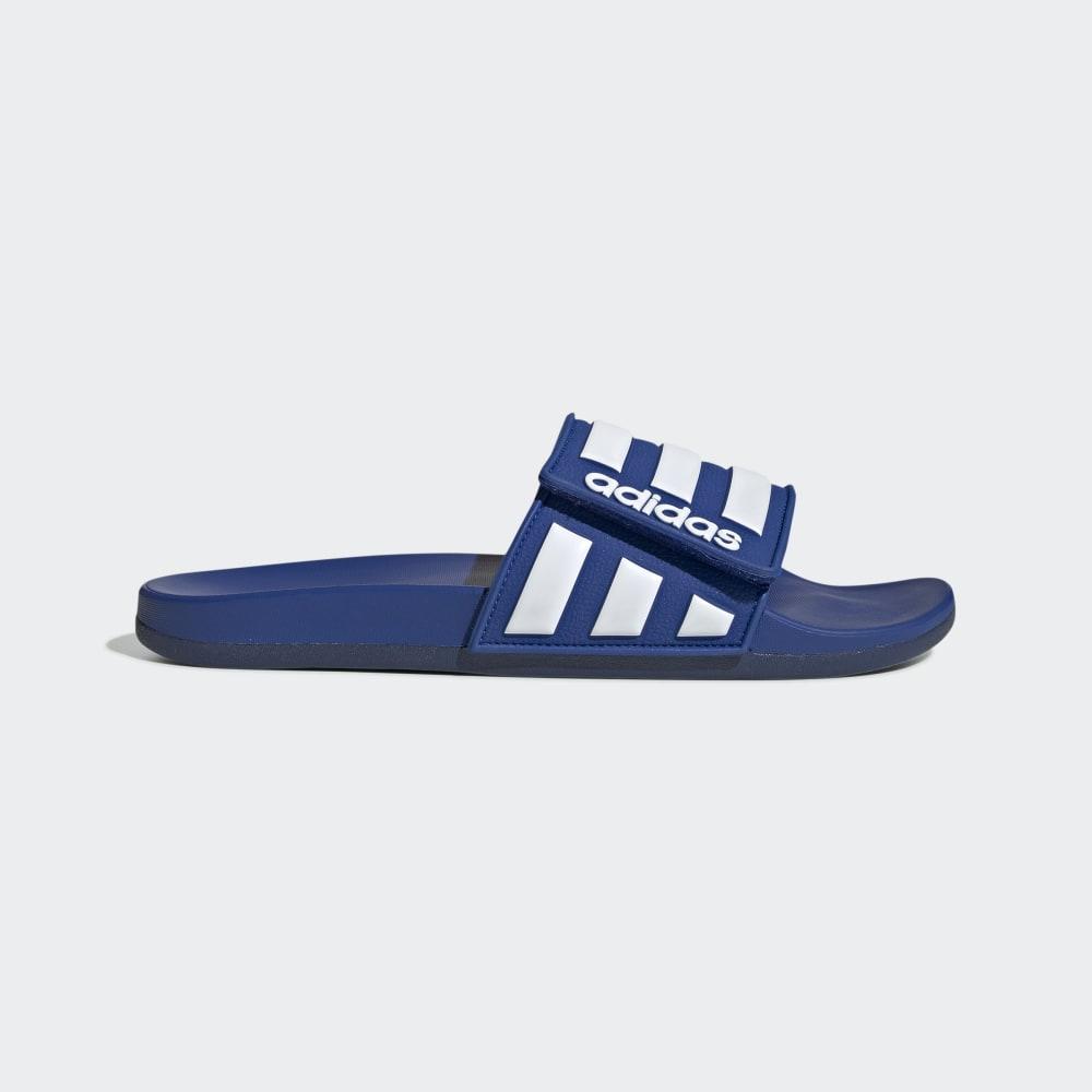 Adidas Men's Adilette Comfort Adjustable Slides Royal/White/Indigo Ireland EG1347